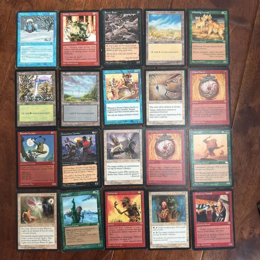 Vintage Magic: The Gathering Mirage 1996 Card Collection Lot of 150